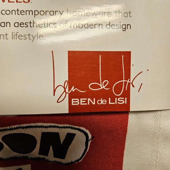 New Ben de LISI Set 3 Tea Towels White Black Red London Bus Downing Street Royal - Picture 3 of 12